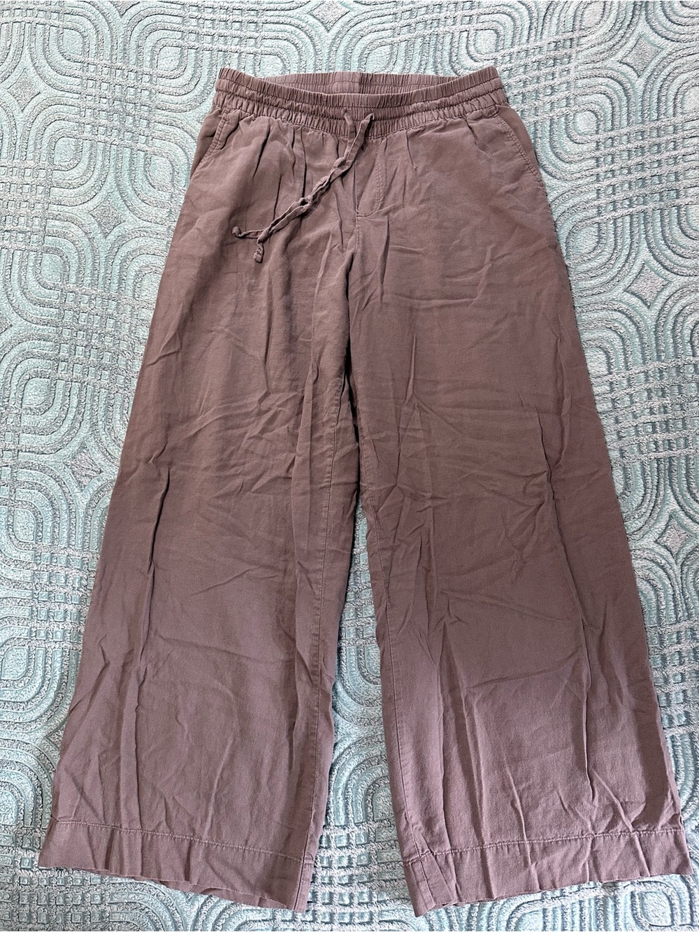 a new day Brown Wide-Leg Drawstring Pants
